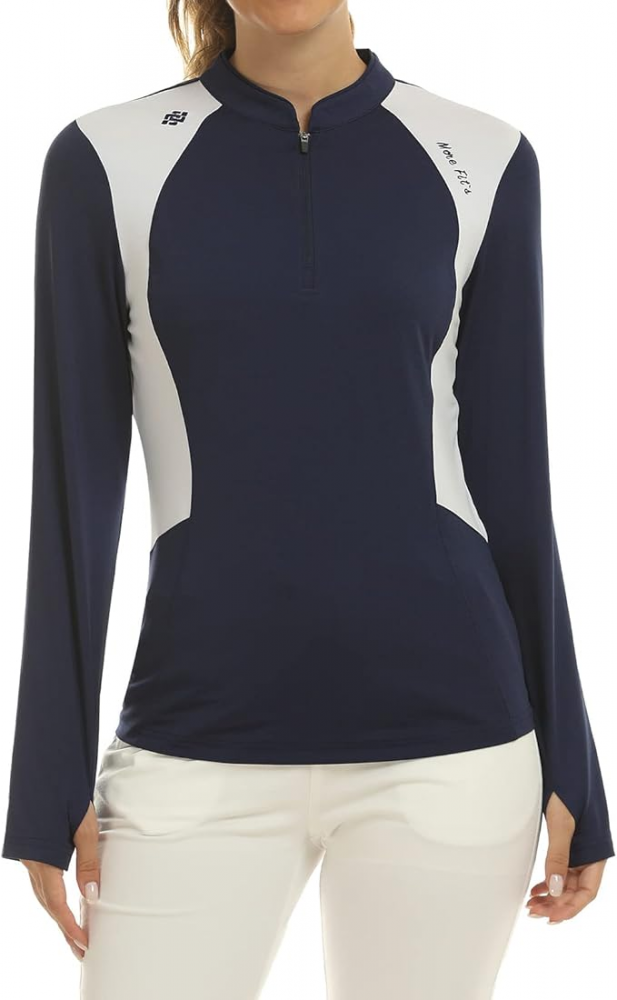 Tricou sport cu mânecă lungă dama, respirabil, MoFiz, bleumarin, marime L [1]