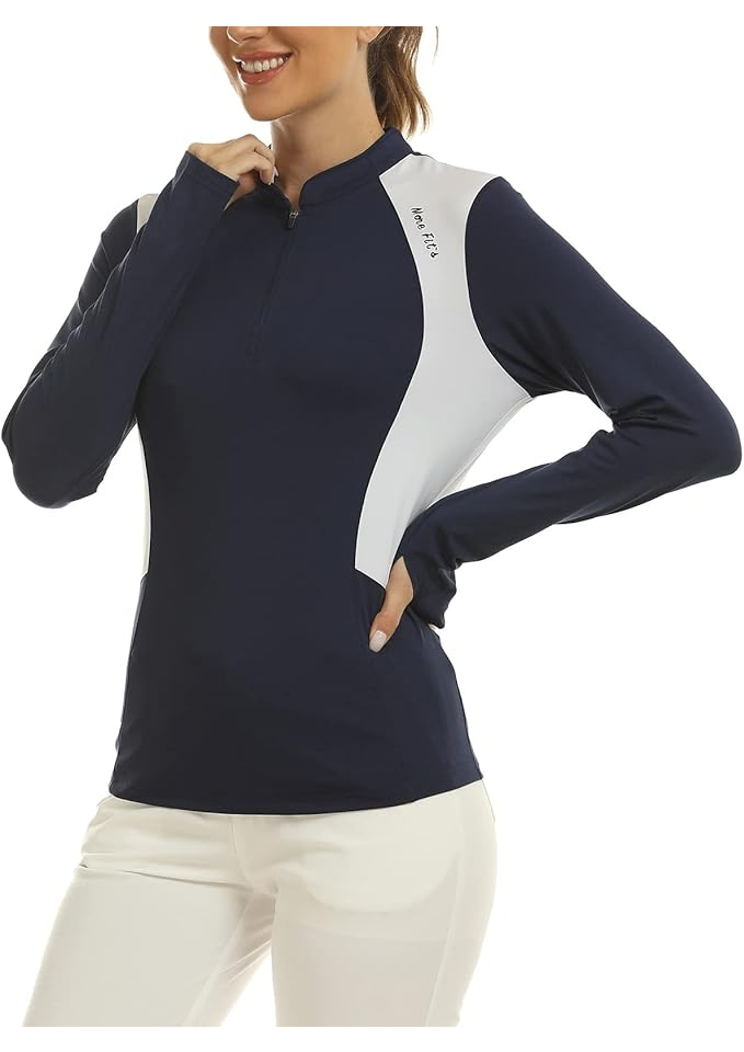 Tricou sport cu mânecă lungă dama, respirabil, MoFiz, bleumarin, marime L [2]