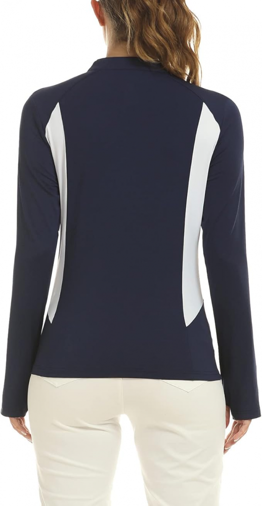 Tricou sport cu mânecă lungă dama, respirabil, MoFiz, bleumarin, marime L [3]