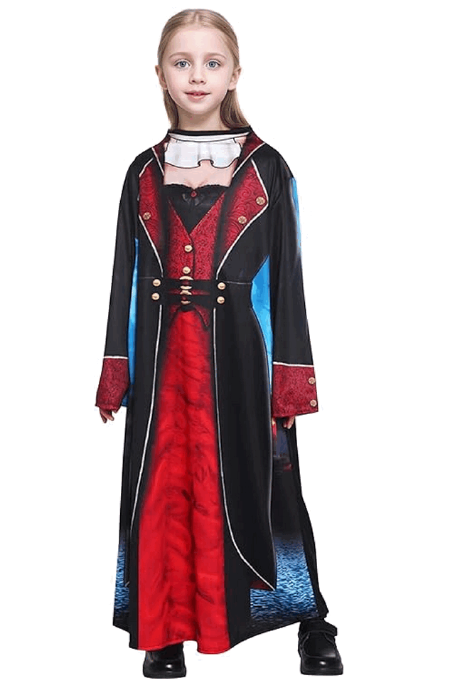 Tunica de vampir pentru fete, GEMVIE, 110-120 cm, 4-6 ani [1]