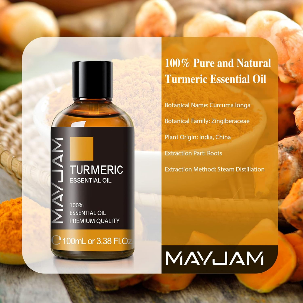 Ulei Esențial de Turmeric MAYJAM, Pentru Difuzor, Umidificator, DIY și Aromaterapie, 100 ml [2]
