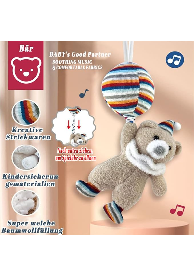 Ursulet Muzical de Pluș, XINJINZE TOYS, 100k-S5 - 8U1R [3]