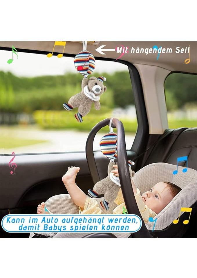 Ursulet Muzical de Pluș, XINJINZE TOYS, 100k-S5 - 8U1R [4]