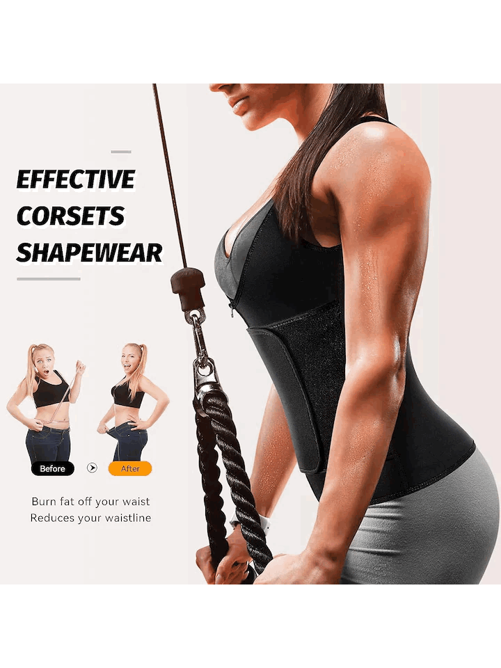 Vesta din neopren, pentru slabit, efect de sauna, ajustabil, Cimkiz, negru, Marimea 3XL, 3UCV [3]