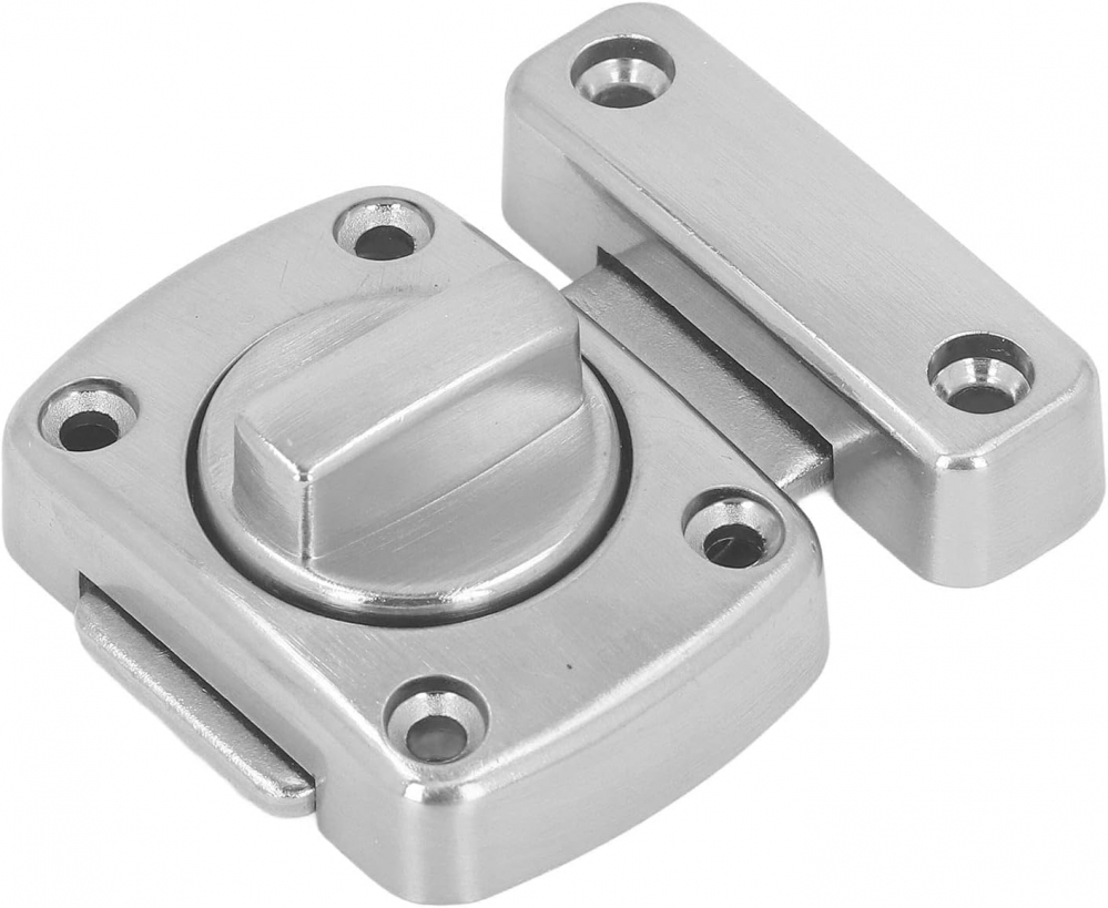 Zăvor cu Răsucire din Aliaj de Zinc, 53 x 63 mm, Culoare Argintie – Sistem de Închidere de Siguranță cu Montaj Ușor și Design Rezistent [2]