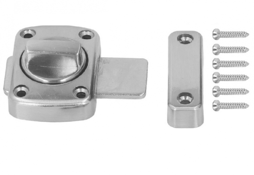 Zăvor cu Răsucire din Aliaj de Zinc, 53 x 63 mm, Culoare Argintie – Sistem de Închidere de Siguranță cu Montaj Ușor și Design Rezistent [5]