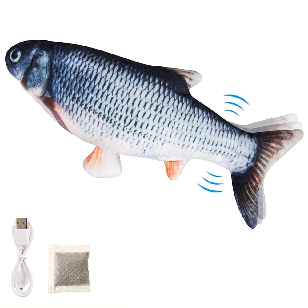 Pet shop - jucarie-pisici-peste-electric-catnip-bangshou-usb-28cm