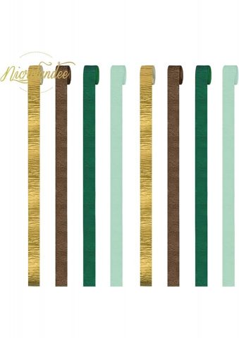 8 Role de Hartie Creponata pentru decoratiuni de Nunta si Petrecere, diferite culori, NICROLANDEE - 1X31 [1]