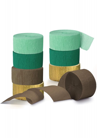 Casă, Grădină & Bricolaj - 8 Role de Hartie Creponata pentru decoratiuni de Nunta si Petrecere, diferite culori, NICROLANDEE - 1X31