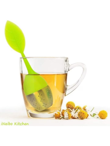 Set de 2 infuzoare pentru ceai, silicon / otel inoxidabil [7]