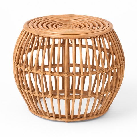 Masuta de gradina din ratan, diametru 62 cm, înălțime de 47,5 cm