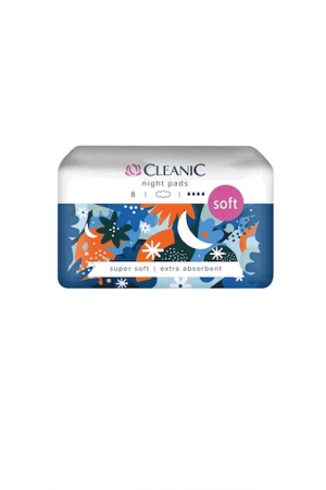 Igienă - Absorbante pentru noapte, Cleanic, Super Soft, 8 bucati