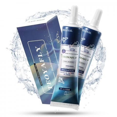 Rechizite, Birotică & Papetărie - Adeziv Transparent pentru Modele, Jucarii si Lucru Manual, Tip Cauciuc cu Alcool, Sigur pentru Copii, Teoyafly, 2x60ml