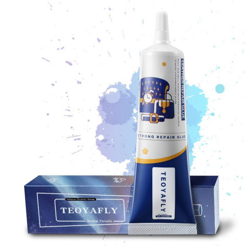Rechizite, Birotică & Papetărie - Adeziv Transparent pentru Piele TEOYAFLY, Rasina Moale, 60 ml,  Potrivit pentru Reparatii de Piele, Textile si Bijuterii, 2 x 60ml