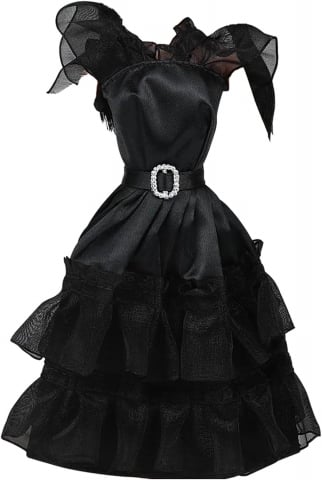 AMBALAJ DETERIORAT - Păpușă Wednesday Addams, 30 cm, Ediție de Colecție Inspirată din The Addams Family, Rochie Elegantă de Bal [4]