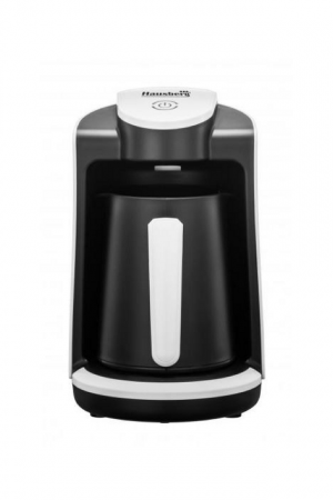 Electrocasnice - Aparat pentru preparat cafea turceasca Hausberg HB-3800AB, 1 recipient, 400W, avertizare sonora si luminoasa, Alb/Negru