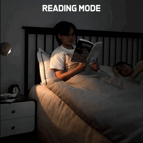 Aplica LED Jefedana cu Senzor de Mișcare, Reîncărcabilă prin Type-C, 360° Rotativă, 3 Moduri de Iluminare, Telecomanda, Montaj autoadeziv cu suport magnetic, Gri [3]