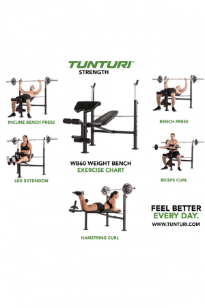 Banca Multifunctionala Fitness, Tunturi WB60, incarcare maxima 150 kg [2]