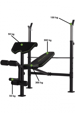 Banca Multifunctionala Fitness, Tunturi WB60, incarcare maxima 150 kg [6]