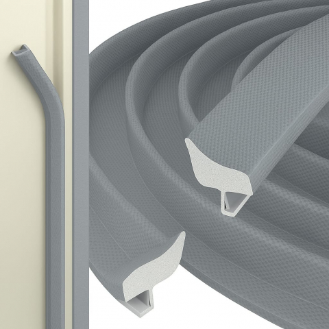 Casă, Grădină & Bricolaj - Bandă de Etanșare pentru Uși și Ferestre, Înlocuire pentru Canale de 3-4mm, Protecție Împotriva Curentului, Izolare Fonică, 12M, Esufeir Q-Lon Kerf