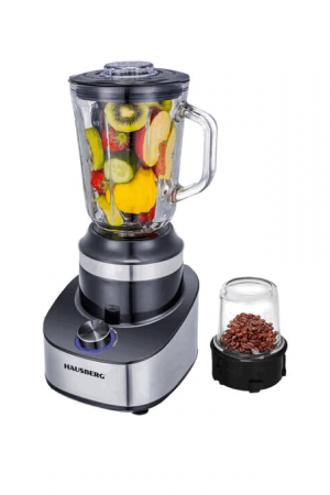 Electrocasnice - Blender 2in1  HB-7765, 1.5L, 500W, 3 viteze, rasnita cafea, cana de sticla