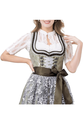 Bluză din Dantela, Dirndl Dirndlwelle, alb [1]