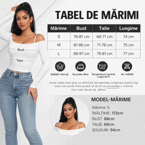 Body Modelator cu Mâneci Lungi  pentru Femei, OURCAN, Design Elegant și Confortabil, Material Premium, Alb, Marime S [6]