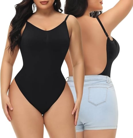 Lenjerie modelatoare - body-modelator-femei-figninget-negru-tanga-seamless