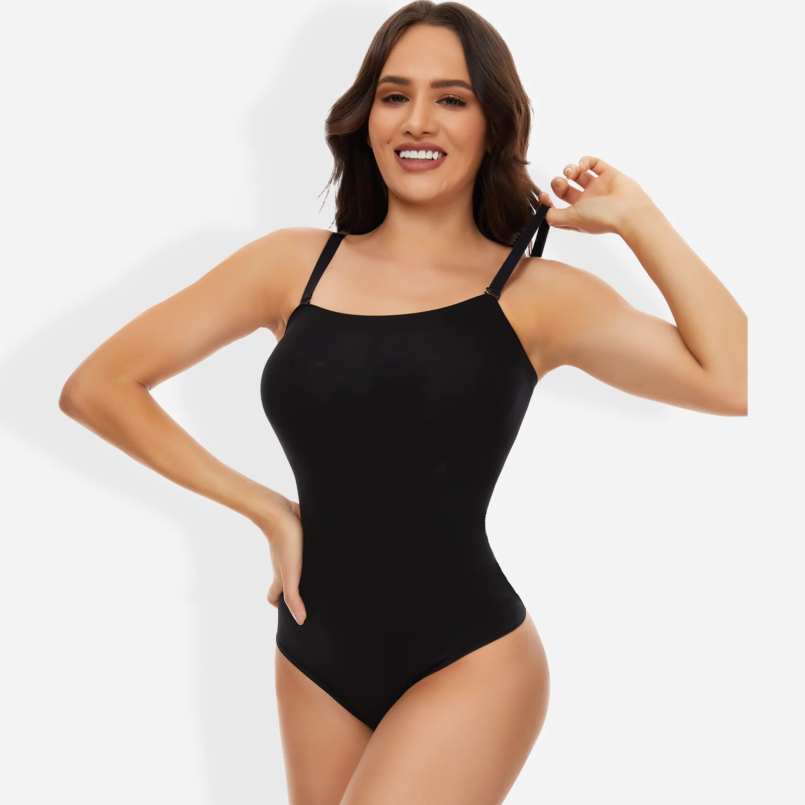 Femei - body-modelator-strapless-joyshaper-tanga-negru