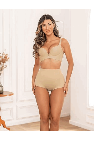 Body Shaper cu talie înaltă și control al abdomenului, Besdel, nude, marime S, M64J5 [5]