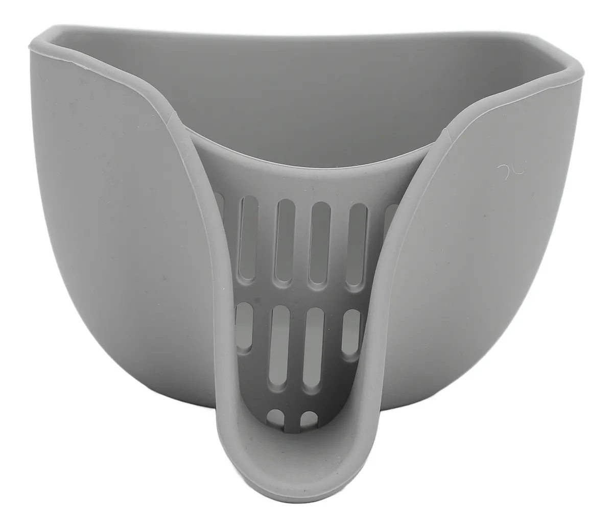 Bol cu Strecuratoare pentru Spalat fructe si legume, Silicon, 19.5x17x10.4 cm, Gri [4]