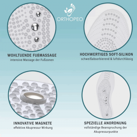 Branturi de reflexoterapie magnetice presopunctura si masaj terapeutic pentru femei, transparent, silicon, Orthopeo [8]