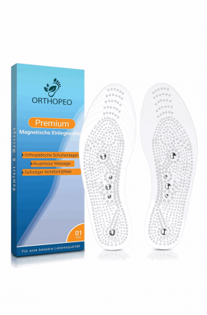 Sănătate - Branturi de reflexoterapie magnetice presopunctura si masaj terapeutic pentru femei, transparent, silicon, Orthopeo