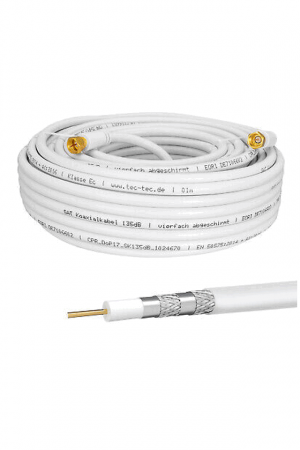 Electronice - Cablu TV, coaxial, RG6/U dublu ecranat, otel cuprat, mufa F pe ambele capete, Redline, 10ml