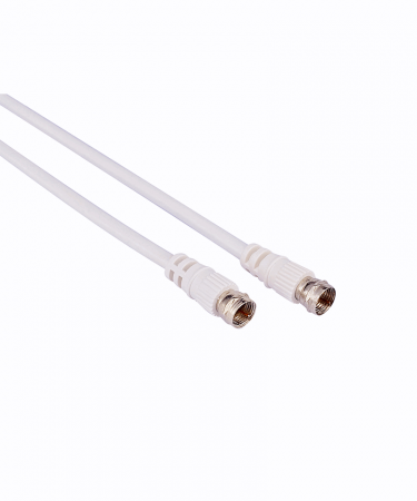 Electronice - Cablu TV, coaxial, RG6/U dublu ecranat, otel cuprat, mufa F pe ambele capete, Redline, 30ml