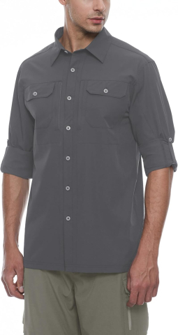 Îmbrăcăminte Bărbați - Camasa barbati hiking Quick Dry UPF50 cu maneca lunga si zone breathable pentru outdoor