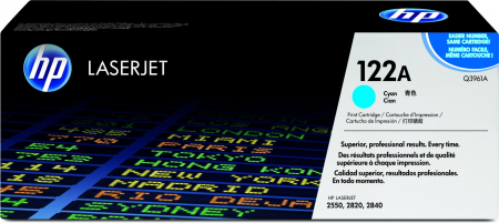 IT, PC & Periferice - Cartus de toner original HP 122A, Q3961A, pentru seriile Laserjet 2550, 2820 si 2840, randament 4000 pagini, Cyan