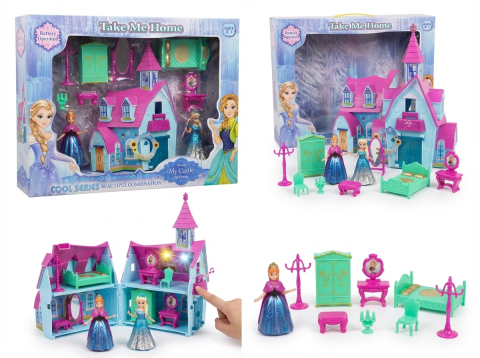 Jucării & Jocuri - castel-muzical-papusi-copii-cu-accesorii