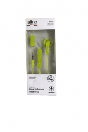 Huse, Folii & Accesorii Telefoane - Casca intraauriculara, Cablu anti noduri, Compatibilitate universala, Microfon multifunctional, Verde lime, Marca AIINO