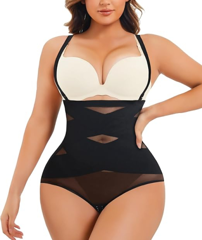 Femei - chilot-modelator-dama-negru-talie-inalta-control-abdomen-push-up