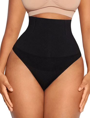 Femei - chilot-modelator-tanga-feelingirl-control-abdomen-talie-inalta-negru
