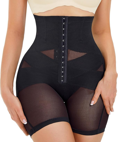 Femei - chilot-modelator-pantaloni-scurti-dama-gotoly-negru-talie-inalta-compresie