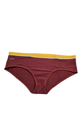 Lenjerii și Pijamale Femei - Chiloti pentru femei Nuyu, 100% bumbac, cu serigrafie vintage Seminoles, maro-galben, marime L