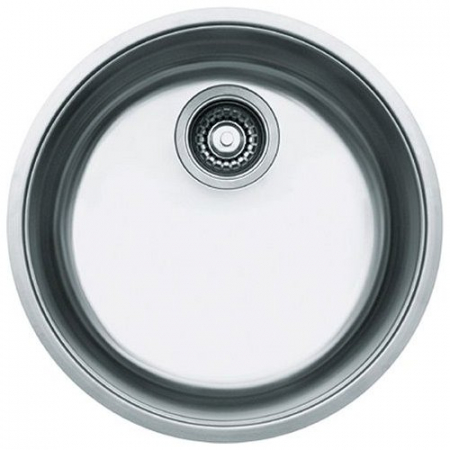 Chiuveta bucatarie Franke ROX 210 1 1/2, diametru 44 cm, adancime 17 cm, Oțel inoxidabil, cu cleme de prindere, ventil scurgere si dop cu lant [0]