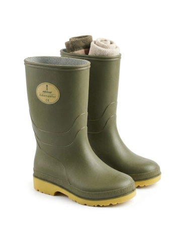 Cizme cauciuc kaki impermeabile copii cu talpa antiderapanta pentru ploaie si noroi [5]