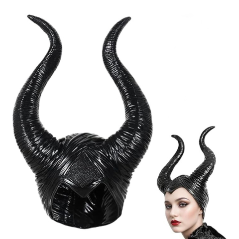 Bentita coarne evil queen negre latex 30x25 cm accesoriu cosplay halloween fantasy