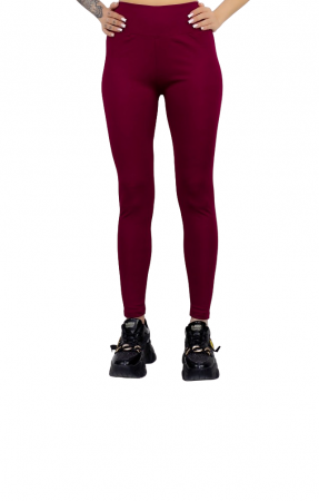 Îmbrăcăminte & Încălțăminte - Colanti sport dama, Poliester/Spandex, Visiniu, L
