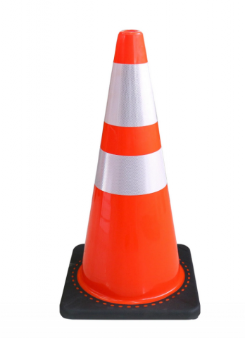 Casă, Grădină & Bricolaj - Con Reflectorizant Profesional Hipposafety, 70 cm, Greu și Stabil, din PVC Premium, Pentru Trafic Intens, Șantiere și Zone Industriale