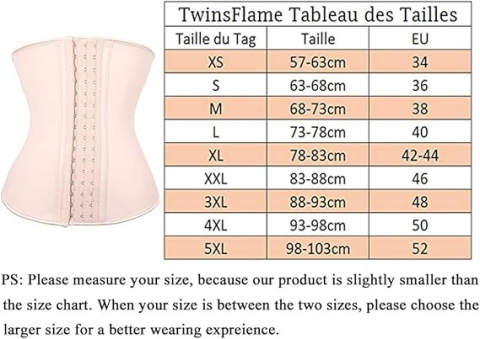 Corset Modelator ANGOOL TWINS FLAME, Bustier Latex pentru Talia Subțire și Abdomen Plat, culoare Nude, Mărimea 4XL [3]