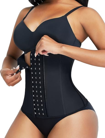Femei - corset-modelator-talie-negru-feelingirl-latex-9-balene-otel